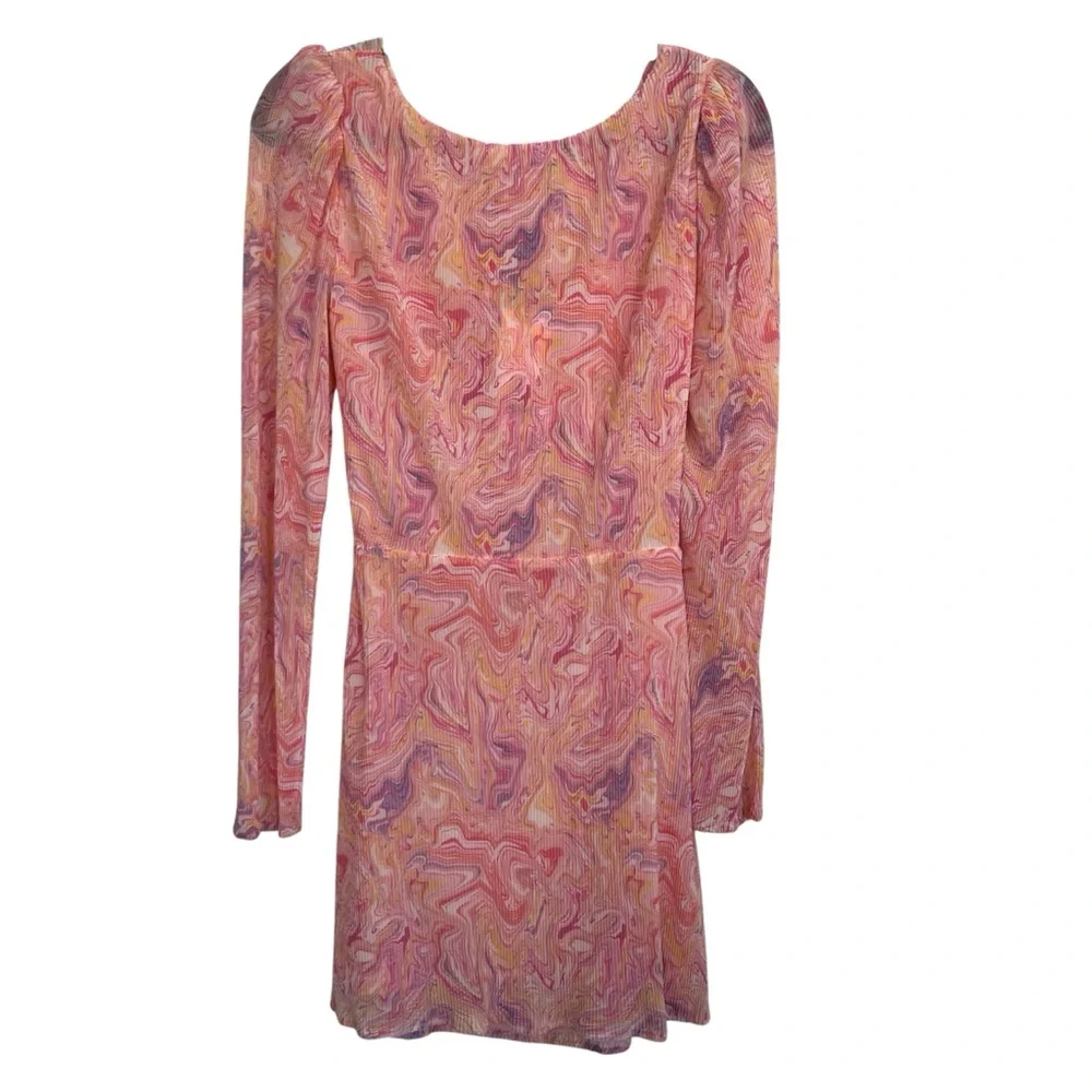 LoveShackFancy Nanita Marble Cut Out Mini Dress in Golden Maze NWT